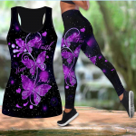 Butterfly Leaf Print Jooga komplekt naistele Moodne 3D Prinditud Treening Retuusid Fitness Sport K&otilde;rge v&ouml;&ouml;kohaga vabaaja joogap&uuml;ksid 6XL lilla