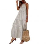 Women Unfading Long Sling Party Dress Loose Breathable Summer ladies dresses M helehall v&auml;rv