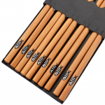 Korduvkasutatavad 5 paari lauan&otilde;ud k&auml;sitsi valmistatud naturaalsest bambusest s&ouml;&ouml;gipulgad Jaapani stiilis sushipulgad Hot Pot libisemisvastased s&ouml;&ouml;gipulgad A