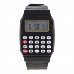 Moodne lapse silikoonist kuup&auml;ev mitmeotstarbeline elektrooniline kalkulaator k&auml;ekell must