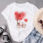 Graafiline T-s&auml;rk L&uuml;hikeste varrukatega Kohv Armastus Stiil Trend Armas 90ndate Suvine Top Print Naiste Naiste T-r&otilde;ivad Vabaaja naiste mood T-s&auml;rk L