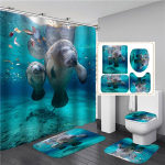 Ookeani delfiini s&uuml;vamere veekindel du&scaron;ikardin Vannituba WC istmekate Mat Kodutuba Vaibad Vaibad Vannimatt