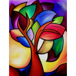 Isetegija abstraktne v&auml;rviline pilt 5D teemantmaal t&auml;isring puur Teemanttikandid Ristpistes komplektid Seinakunst Kodukaunistus Full Round 20x30CM