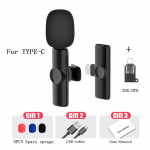 Mobiiltelefoni juhtmevaba rev&auml;&auml;ri mikrofon Lavalier mobiiltelefoni mikrofon heli salvestamiseks V&auml;ike mikrofon Iphone juhtmevaba rev&auml;&auml;ri jaoks