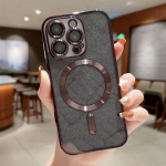 L&auml;bipaistev Glitter magnet&uuml;mbris iPhone 15 14 Plus 13 Pro Max 12 11 p&otilde;rutuskindlale luksusliku Candy v&auml;rvilise &uuml;mbrisega iPhone 14 must