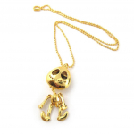 Les Tr&eacute;sors De Lily [R6997] - Kuldne barokkne kaelakee  Skull  - 70 cm - 65x25 mm kuld