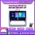 Juhtmeta autostereo raadio Carplay for Ford Focus Mk2 Mk3 2004-2011 Android Car Multimeedia Videopleier GPS Navigatsioon WIFI 2+32GB 2+32GB,A