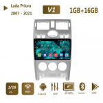 Icreative For Lada Priora 2007&ndash;2021 autoraadio multimeediumis&uuml;steem, GPS, WIFI Stereo Auto Android 2 Din 1+16 GB 1+16GB,black