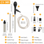 Kruusa puhastusvahendi k&auml;siraamat akvaariumi veevahetuspumba puhastust&ouml;&ouml;riist veefiltri pumba sifoon kalapaagi jaoks GY-981