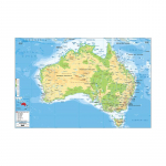 Inglise kaart Austraalia kaart Geograafiline kaart Seinakujundus Taust Elu Kodu &Otilde;ppestuudio tarvikud Dekoratiivne rippuv pilt 42*30cm
