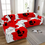 Elastsed lillediivani katted elutuppa Red Rose tr&uuml;kitud diivani kate Slipcover m&ouml;&ouml;bli katte kaitsja kodukaunistus 1 seat 90-140cm
