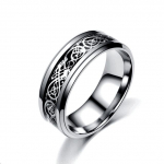 Vintage Viking Celtic Dragon S&otilde;rmused Meestele Naistele Inkrusteeritud s&uuml;sinikkiust Hiphop Meeste Roostevabast Terasest S&otilde;rmused Pulmapaelad Ehted Kingitused 13