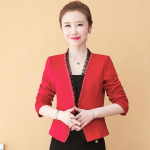 mood pikkade varrukatega punane must valge kardigan l&uuml;hike naiste jope mantel J137 S punane