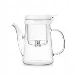 750 ml kuumakindel klaasist teekann infuseriga l&auml;bipaistva teekeetja komplekt Lahtise tee lille teeserviis Borosilikaatklaasist veekann 750ML valge