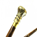 Kuldne, 99 cm pulmakink Vintage messingist k&auml;epidemega Victorian nupp Fordable puidust k&auml;imiskepp jalutuskepp