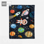 Multifilmi kosmoseflanellist tekk poistele Astronaut Universe &Otilde;huke fliisist voodikate ja tekk suvistele lastele NapTravel tekk 150x200cm