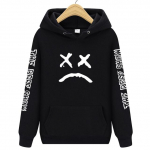 Meeste ja naiste pikkade varrukatega Lil Peep dressipluus Hip Hop Lil Peep Harajuku moodsad pusad T&auml;nava stiilis dressid S must