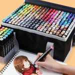 Kunstimarkerikomplekt Markerpliiats Akvarellpintslipliiats Sketch Marker Kahe otsaga joonistuskunsti pintslipliiats 24 Colors