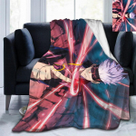 Anime Jujutsu Kaisen Pehme tekk Viskatekk Pehme multifilmi tr&uuml;kitud p&auml;evatekk voodikate Diivan Kingitus TV tekk 150x200cm