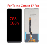 LCD-ekraan Tecno Camon 17 Pro CG8 jaoks LCD-ekraan Puuteekraani digitiseerija T&auml;ielik komplekt Vahetus must