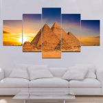 5 paneeli oaas liivases Egiptuse k&otilde;rbep&uuml;ramiidis l&otilde;uendimaal Maastik Plakatid ja v&auml;ljatr&uuml;kid Seinakunst Kodukaunistus Ilma raamita 20x35cm*2 20x45cm*2 20x55cm*1