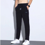 M-5XL suvine Korea stiilis mood T&auml;ielikult sobivad lahtised sirged vabaaja pikad p&uuml;ksid meestele Meeste mood vabaaja p&uuml;ksid Liibuvad dressip&uuml;ksid M must