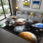 Moodne 3D-prinditud Maa Suured vaibad Galaxy ruumimuster Vaibatuba Suur vaip Elutuba Vannitoamatt Libisemisvastane 80x120cm
