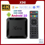 Smart TV Box Android 10 X96Q 2,4G Wifi Allwinner H313 Quad Core 1G 8G 2GB 16GB Google Media Player X96 Q 4K digiboks EU Plug (2 & 16GB)