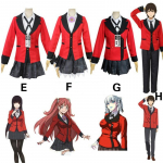 Anime Kakegurui Cosplay Figuuri Yomotsuki Runa Cosplay Kost&uuml;&uuml;m JK Koolit&uuml;drukute Vormiv&auml;rv kapuutsiga Halloweeni kleit naistele E-XXL