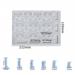 Silikoonvormi male Epoksiidvormi male DIY &scaron;abloonid vabaaja ja meelelahutuslike pidude jaoks