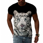 Trendikad Meeste O-kaelusega Animal Tiger graafilised T-s&auml;rgid Suvemood Isiksus Lahe Stiil harajuku Tr&uuml;kitud l&uuml;hikeste varrukatega t-s&auml;rgid S