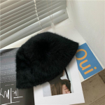 Talvine &auml;mbrim&uuml;ts Naiste mood &uuml;hev&auml;rviline k&uuml;&uuml;liku karusnahast m&uuml;ts Bucket Cap Kalamehe m&uuml;ts Retro kootud villane basseini m&uuml;ts One Size
