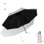 8 Ribs Pocket Mini Umbrella Anti UV Paraguas Sun Vihma Tuulekindlad Kerged Kokkupandavad Kaasaskantavad Vihmavarjud must