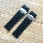 22*20mm must pruun sinine veekindel silikoonkummist asendus randme kellarihma rihma Ulysse Nardin DIVERI k&auml;ev&otilde;rule With silver buckle