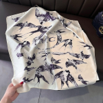 Kvaliteetsed luksuslikud siidist sallid peapael Sallid kaelasall naistele kett siidist sall naiste dekoratiivne sall 70*70cm valge