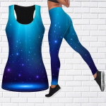 Mitmev&auml;rvilised litritega prinditud joogariietus naistele Mood Treening Retuusid Fitness Sport Vabaaja joogap&uuml;ksid 8XL sinine