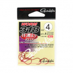 Gamakatsu 67089 Worm 318, pikk koonus, Wacky Worm konks, punane suurus 4 (0731)