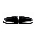 1 Pair Add on Car Rearview Mirror Cap Side Mirror Cover Shell For Mercedes Benz W176 W246 W212 W204 C117 X156 X204 Glossy Black black