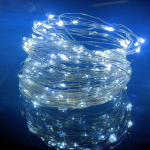 H&otilde;bedast LED-traadist haldjavalgustid USB-toitega LED-stringvalgustid v&auml;listingimustes veekindlad vanik j&otilde;ulupeoks, pulmadeks isetegemise kaunistuseks 20m