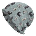 &Scaron;oti terjer vaatab liblikat nokam&uuml;ts Kapott kudub m&uuml;tsid Unisex naised Scottie koer soojad talvised kulbid Beanid m&uuml;tsid One Size