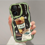 Silikoonist pehme laine &uuml;mbris, l&auml;ikiv moodne sidrun kohv tee kest Mobiiltelefon must tagakaas oppo Vivo Realme Infinix jaoks Oppo A15