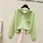 &Otilde;huke naiste dressipluus vabaaja kapuutsiga moodne vaba &uuml;hev&auml;rviline pullover XL roosa