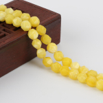 8 mm lihvitud looduslikust kivist lahtised vahet&uuml;kid, &uuml;mmargused helmed ehete valmistamise tarvikute jaoks 8mm helekollane v&auml;rv