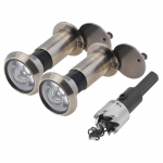 2tk 16mm/0,63tolline 200-kraadise tsingisulamiga uksevaaturi piiluava puuritera komplekt 1,57-2,56-tolliste uste jaoks Paksus Kodu/kontor/hotell