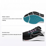 Nike Air Zoom Pegasus 38 Must Metallik H&otilde;bedane Meeste Tossud Valge Kloor-Sinine CW7356-003 44.5