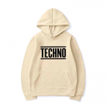 Techno Hoodies T&auml;isv&auml;rvitr&uuml;kiga dressipluus Unisex Naiste Sport igap&auml;evane vabaaja kapuutsiga topsid T&auml;navar&otilde;ivad Hoodie Hip Hop Pullover Unisex L