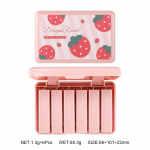 Cute Little Strawberry 6 Matte Nude Pink Huulepulk Punane Mini kauakestev Udu Huulepulk 6pcs
