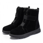 Libisemisvastased platvorm lumesaapad naistele Suede talvised pahkluusaapad Naine Pluss suurus 43 Soojad paksud pl&uuml;&uuml;sist puuvillased kingad 43 must