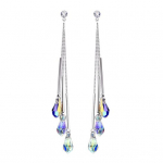 Naised Faux Crystal Long Tutt K&otilde;rvar&otilde;ngad Statement Pruudi pulmaehted kuldne/valge