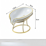 Uus kerge luksuslik loominguline seebikarp Vannituba WC Majapidamises olev &auml;ravooluava perforeeritud seebiriiuli seebialus must